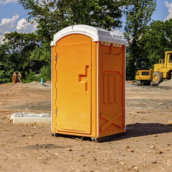 how often are the porta potties cleaned and serviced during a rental period in Wideman AR